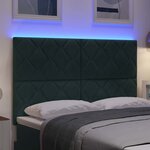 vidaXL Tête de lit LED Vert foncé 144 cm Cuir synthétique