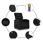 vidaXL Fauteuil de massage inclinable électrique noir similicuir