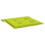 vidaXL Coussins de chaise de jardin lot de 2 vert vif 50x50x4 cm