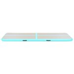 Vidaxl tapis gonflable de gymnastique avec pompe 400x100x10cm pvc vert