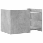 vidaXL Table basse gris béton 80x50x50 cm bois d'ingénierie