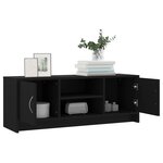 vidaXL Meuble TV noir 102x30x37 5 cm bois d'ingénierie