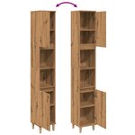 vidaXL Armoire de salle de bain chêne artisanal 30x30x190 cm
