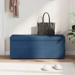 vidaXL Tabouret Bleu 101 x 41 x 40 cm Tissu et bois stratifié