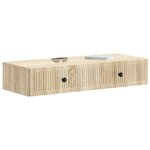vidaXL Table d'appoint murale Chêne Sonoma 87 5 x 34 5 x 17 cm