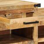 vidaXL Banc à Chaussures 110x35x50 cm Bois Massif Écorché Mangue
