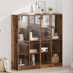 vidaXL Haut Armoire 2 Pièces Bois Ancien 136 x 37 x 142 cm