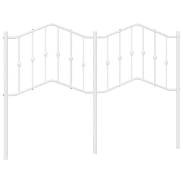 vidaXL Tête de lit de remplacement métal blanc 135 cm