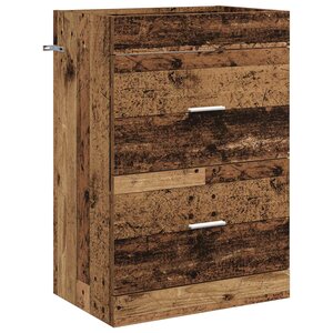 vidaXL Meuble sous lavabo de salle de bain Bois ancien