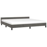 vidaXL Cadre de lit sans matelas gris foncé 200x200 cm velours
