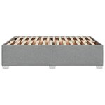 vidaXL Cadre de lit sans matelas gris clair 140x190 cm tissu