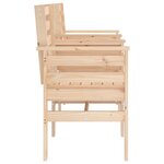 vidaXL Banc de jardin avec table 2 places bois de pin massif