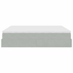 VidaXL Cadre de lit ottoman et matelas gris clair 160x200cm velours