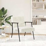 vidaXL fauteuil Crème 59 x 75 x 78 cm Velours