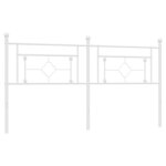 vidaXL Tête de lit de remplacement métal blanc 180 cm