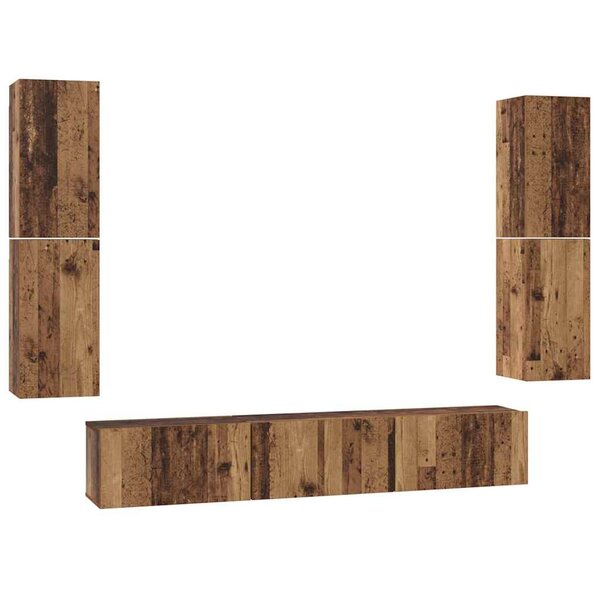 vidaXL Ensemble meuble TV 7 Pièces Bois ancien 60 x 30 x 30 cm