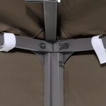 vidaXL Toile supérieure de gazebo 310 g/m² 3x3 m Taupe