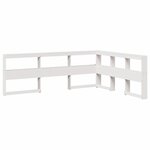 vidaXL Lit bibliothèque sans matelas blanc 150x200 cm bois pin massif