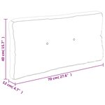 vidaXL Coussin de palette rouge 70x40x12 cm tissu