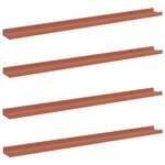 vidaXL Étagère Murale 4 Pièces Rouge 100 x 9 x 3 cm Bois d'ingénierie
