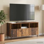 vidaXL Meuble TV Bois ancien 102 x 34 5 x 50 cm Bois d'ingénierie