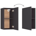 vidaXL Meuble TV Gris 30 5x30x60 cm Bois d’ingénierie