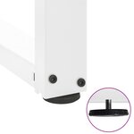 vidaXL Pieds de table à manger en T  2 pièces  blanc  90 x 35 x (72-73) cm  acier