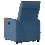 vidaXL Fauteuil de massage inclinable Bleu Tissu