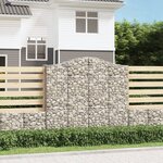 vidaXL Paniers à gabions arqués 7 Pièces 200x50x180/200 cm Fer galvanisé