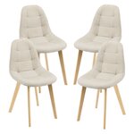 Lot de 4 chaises de salle à manger 86 x 53 x 47 cm beige 03_0006768