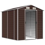 vidaXL Abri de jardin marron 191 x 215 x 198 cm en acier galvanisé