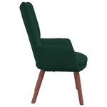 vidaXL fauteuil Vert foncé 63 x 67 x 94 cm Velours