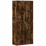 vidaXL Buffet haut chêne fumé 80x35x180 cm bois d'ingénierie
