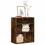 vidaXL Bibliothèque chêne fumé 60x30x71 5 cm bois d'ingénierie