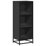vidaXL Bibliothèque noir 40x35x107 5 cm bois d'ingénierie