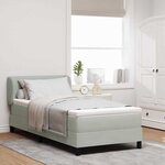 vidaXL Lit à ressorts avec matelas gris foncé 80x200 cm en velours