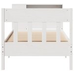 vidaXL Lit bibliothèque sans matelas blanc 100x200 cm bois pin massif