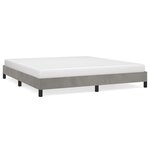 vidaXL Cadre de lit Gris clair 160x200 cm Velours