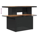 vidaXL Salon de jardin avec coussins 2 Pièces noir résine tressée acacia
