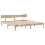 vidaXL Lit bibliothèque sans matelas 180x200 cm bois massif de pin