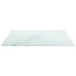 vidaXL Dessus de table blanc 40x40 cm 6 mm verre trempé design marbre