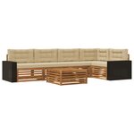 vidaXL Ensemble de canapés d'extérieur 6 Pièces Naturel et Beige