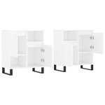 vidaXL Buffets 2 Pièces blanc brillant bois d'ingénierie