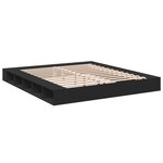 vidaXL Cadre de lit noir 200x200 cm bois d'ingénierie
