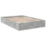 vidaXL Cadre de lit sans matelas gris béton 140x190 cm