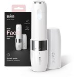 Braun face mini fs1000 rasoir visage éléctrique pour femme - doux pour la peau - fonction smart light - blanc