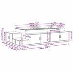 vidaXL Cadre de lit de rangement Chêne Sonoma 100x200 cm