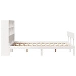 vidaXL Lit bibliothèque sans matelas blanc 120x190 cm bois pin massif