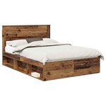 vidaXL Cadre de lit Bois ancien 160 x 200 cm Pin massif