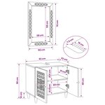 vidaXL Ensemble de mobilier de salle de bain avec étagère 2 Pièces Marron